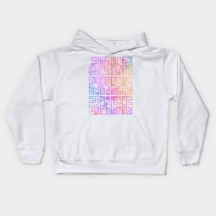 Johannesburg, South Africa City Map Typography - Colorful Kids Hoodie